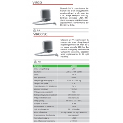 AUTOMAT BRAM SKRZYDŁOWYCH BFT VIRGO 2m 200kg 24V