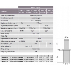 Zapora słupek DAMPY BFT DAMPY B 115/500