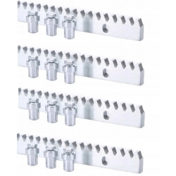 4 Listwy zębate METALOWE dla bramy 1000x8mm z kołkami