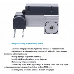 Napęd bramy MAGAZYNOWEJ 2 PILOTY automat IND