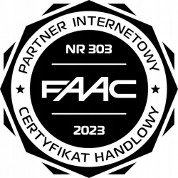 Szlaban FAAC B614 z ramieniem owalnym 5m uchwytem ster. WiFi aplikacja