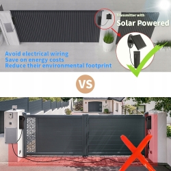FOTOKOMÓRKI SOLARNE BEZPRZEWODOWE Z PANELEM SŁONECZNYM HW-09 regulowane