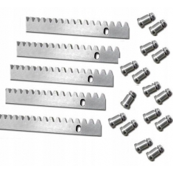 5x Listwa zębata STALOWA dla bramy 1000x8mm z kołkami