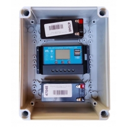 ZESTAW ZASILANIA AWARYJNEGO 24V z 2 PANELAMI SŁONECZNYMI 5W I REGULATOREM
