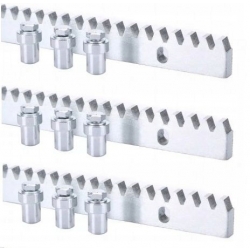 3 Listwy zębate METALOWE dla bramy 1000x8mm z kołkami