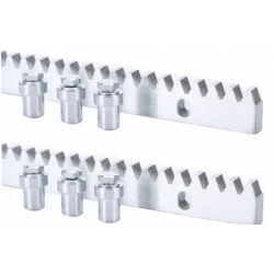 2 Listwy zębate METALOWE dla bramy 1000x8mm z kołkami