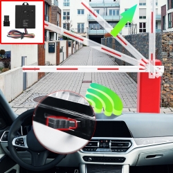 Szlaban parkingowy SafeGuard z ramieniem 5m fotokomórkami 2 piloty lampa