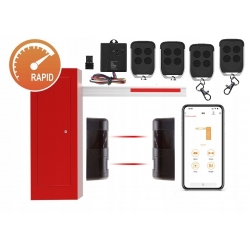 Szlaban parkingowy SafeGuardian z ram. 4,5m AUTOMATYCZNE OTWIERANIE BT 4pil